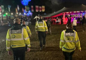 Four AMG Medics patrolling a music festival